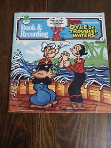 Vintage 1975 Popeye The Sailor Man Oyle On Troubled Waters 45 RPM w/Book - Picture 1 of 4