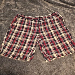 Faded Glory Men's 42 Red White Blue Plaid Shorts USA America - Bild 1 von 7