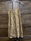 Valerie Stevens Women’s Leopard /Cheetah Print Satin Chemise Nightgown Size M