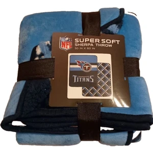 NFL Tenn. Titans 100 % Polyester super weich Sherpa Überwurf Decke groß 50" x 60" - Bild 1 von 1