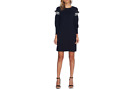 CeCe Womens Striped Puff Sleeves Sweaterdress Black Size S 0857