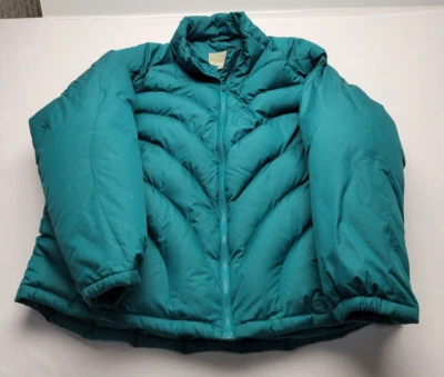 Vintage Women's Cabela's Goose Down 550 Fill Turquoise Puffer Jacket Size 2XL - Image 1 of 4