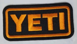 Embroidered YETI Patch approx 2X3.75" iron or sew orange - Picture 1 of 2