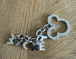 Disney MICKEY MOUSE Silhouette and Letters Charm Key-chain with Rhinestones - Picture 1 of 4