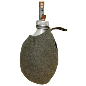 Cantimplora de agua excedente del ejército sueco genuina de aluminio en bolsa de lana - Imagen 1 de 1