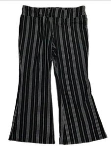 No Boundaries Pants Womens Size 2X 19-21 Juniors Black Striped Flared 36W x 29L - Picture 1 of 7