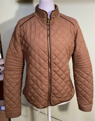 Chaqueta acolchada Love Tree Diamond para mujer talla M marrón bolsillos forrados con cremallera completa Foto 1 de 4