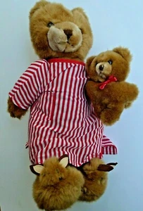 1984 Schmid Gordon Fraser musikalisches Wiegenlied 16 Zoll Plüsch-Teddybär in Häschen-Hausschuhen - Bild 1 von 11