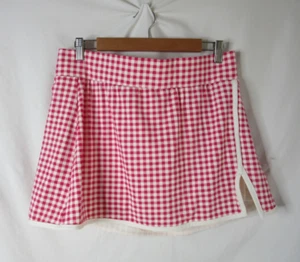 All in Motion Everyday weicher hoch geschnittener Wickel-Skort rosa Gingham Größe Large neu mit Etikett - Bild 1 von 7