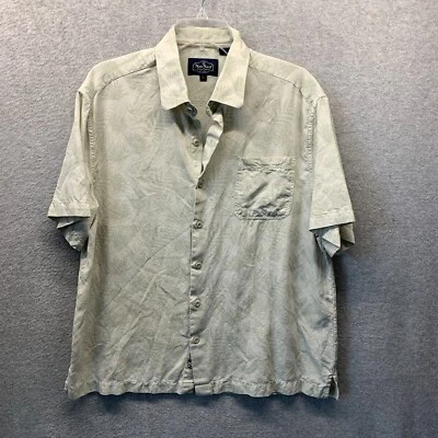 Camisa Nat Nast Adulto Grande Verde Blanca Floral Para Hombre Seda Algodón Años 90 Hawaiana Foto 1 de 4