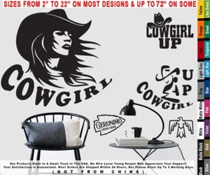 Cowgirl Hat Hair Blowing Cowboy Horse Country Girl Sexy Horse rodeoSticker Decal - Picture 1 of 12