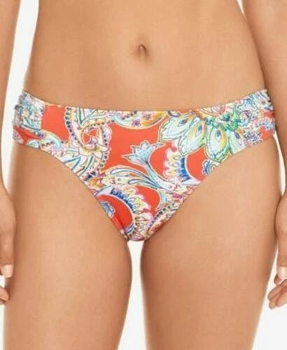 MSRP $64 Ralph Lauren Shirred-Side Hipster Bikini Bottom Paisley Size 10 - Image 1 of 1