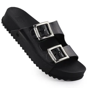 Women's flip flops with black pool beach buckles zaxy rr285058 - Picture 1 of 7