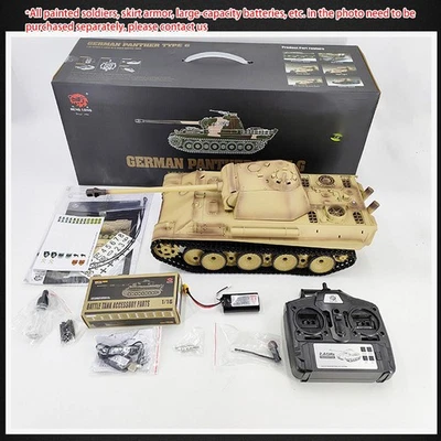 Henglong 1/16 7.0 RC Tank German Panther G 3879 Steel Gearbox BB IR Sound Smoke - Image 1 of 4