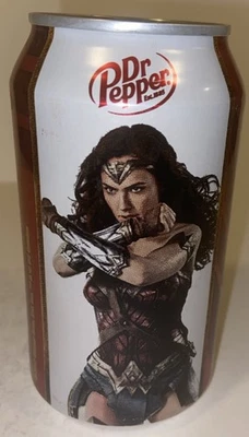 12 oz. DR PEPPER (MUJER MARAVILLA) FONDO VACÍO ABIERTO  Foto 1 de 4