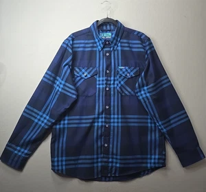 Dixxon Flannel Co Reed 22 Long Sleeve Shirt Blue Plaid Mens Size L - Picture 1 of 13