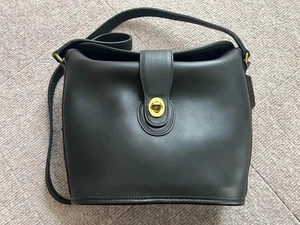 Coach 9948 Vintage Shoulder Bag Black Leather Crossbody USA Made Authentic Japan - Picture 1 of 4