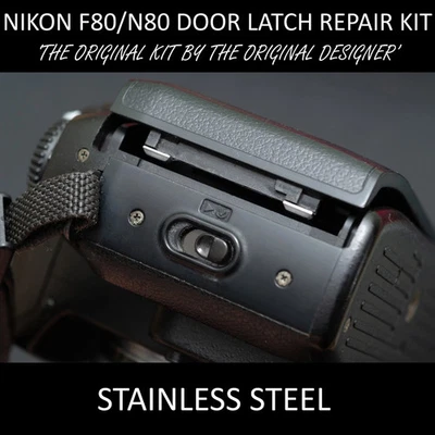 Nikon F80 / N80 Back Film Door Broken Latch Metal Repair Kit - Stainless Steel - Image 1 of 4