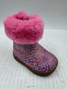 Ugg Jorie II Boots 2-3 Toddler Pink Leather Ankle Boots - Picture 1 of 10