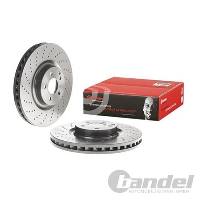 2X BREMBO Disques de Frein 360mm Perforé / Intérieur Avant Convient Mercedes - Photo 1/2