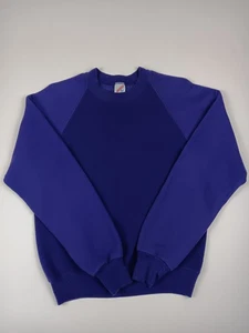 Sudadera en blanco vintage JERZEES talla mediana púrpura 50/50 hecha en EE. UU. - Imagen 1 de 8