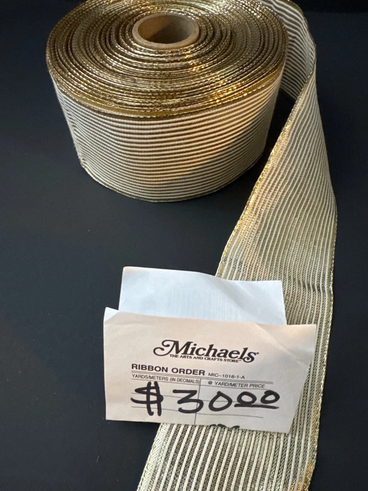 Gold Wired Ribbon XL Spool - Image 1 of 1