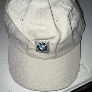 BMW Hat Cap Beige Strapback One Size Cars Logo New W/Tags Made In USA - Picture 1 of 6