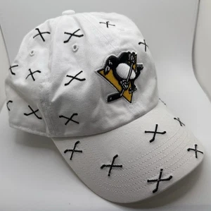 Pittsburgh Penguins Women’s ‘47 Clean Up Hockey Sticks Adjustable Hat - White - Picture 1 of 4
