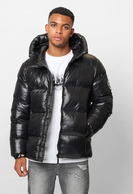 Valere Milano Mens Puffer Bubble Jacket Hooded Padded Puffa Winter Coat Tomeo GG - Image 1 of 4