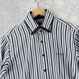 Paul Smith Hemd Herren Gr. 17 Blau Weiß Gestreift Langarm Button Down  - Bild 1 von 10