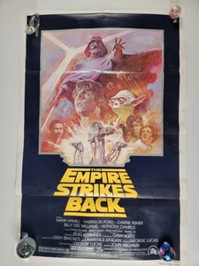 STAR WARS 1981 EMPIRE STRIKES BACK ORIGINAL 27x41 FILMPLAKAT SOMMERVERÖFFENTLICHUNG - Bild 1 von 18