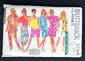 Butterick 3708 Misses Shirt, Tank Top, Shorts & Pants 1999 Pattern XS-S-M Cut - Picture 1 of 3