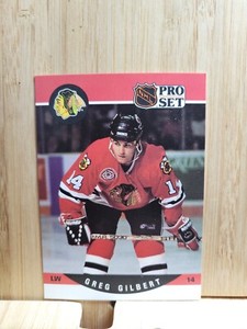 GREG GILBERT🏆1990 Pro Set Series II #429 BLACKHAWKS NHL Hockey Card🏆