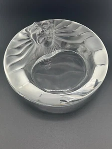 Vintage Lalique Tete De Lion Crystal Ashtray France Collectors Dream - Picture 1 of 4