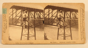 Niagara Falls Daredevil Stereoview Photo Wire Walking McDonell McDonnell