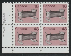 1983 Canada SC# 929 LL - Artifact Definitive - Cradle - Plate Block M-NH # 1577 - Picture 1 of 1