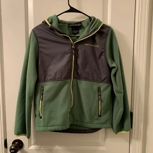 Free Country Live In It Boys Green Gray Nylon Fleece Full Zip Jacket Size XL - Picture 1 of 11