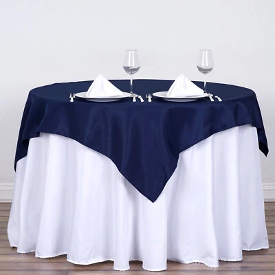 10 pcs 54 x 54" SQUARE POLYESTER Tablecloths Wedding Table Linens for Catering - Image 1 of 3