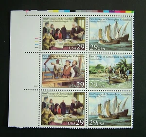 USA 1992 Celebrazioni Colombiane 29 Cent  Emissione Congiunta Blocco  6 V. MN** - Imagen 1 de 1