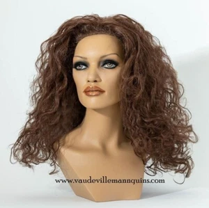 Greneker Mannequin Head Female Wig Heads VaudevilleMannequins.com Black Vintage - Picture 1 of 2