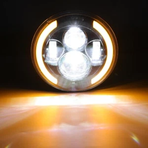 7" LED Headlight High Low Beam Angle Eye DRL For Jeep Wrangler JK LJ TJ 4x4 Truc - Bild 1 von 12