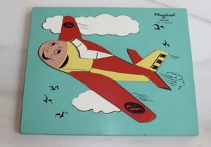 Vintage 1960s Playskool Wooden Airplane Puzzle | 15 Pieces - Picture 1 of 14