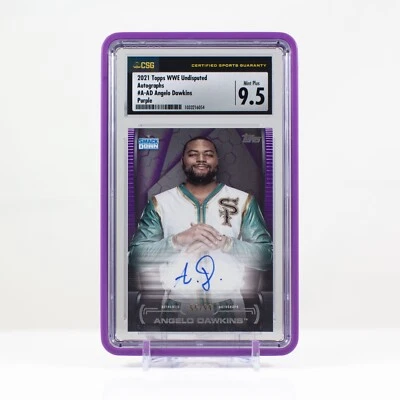 2021 Topps WWE Undisputed Angelo Dawkins #A-AD CSG 9.5 Mint + - Image 1 of 4