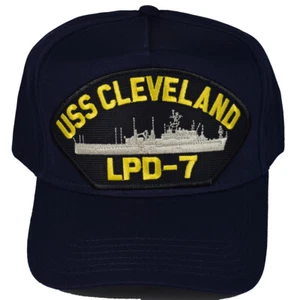 USS CLEVELAND LPD-7 SHIP HAT - NAVY BLUE - Veteran Owned Business - Picture 1 of 1