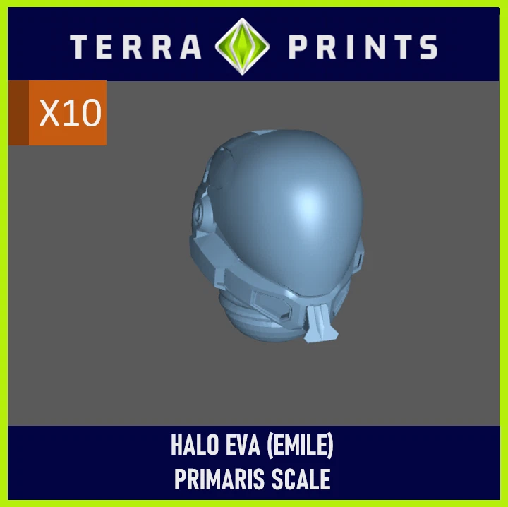 HALO EVA EMILE HELMET (10x) compatable with warhammer 40k Primaris / Guard - Image 1 of 1