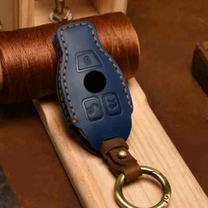 Car Key Case Cover For Mercedes Benz A B C S Class AMG GLA CLA GLC W176 Keychain - Picture 1 of 8