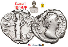 Ancient Roman Empire Coin Silver Faustina 1 138 141 AD Wife ANTONINUS PIUS#31357