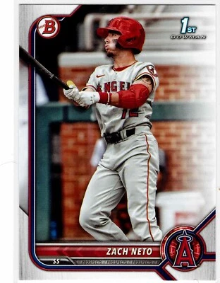 Zach Neto Los Angeles Angels 2022 Bowman Draft 1st Bowman - Image 1 of 3