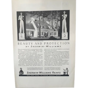Anuncio de belleza y protección Sherwin Williams 1936 vintage - Imagen 1 de 3