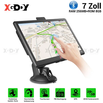 Navigationsgerät XGODY Mit EU Karten für Urlaub Top GPS Navi Bluetooth 7 Zoll - Bild 1 von 4